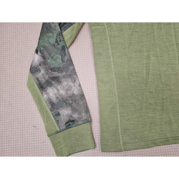 Browning Sweater Pullover Mens Large Camo Wool Blend Speed Thumbholes Hunting - Picture 3 of 9